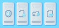 Set line Add new file, Document folder protection, concept and PDF document icon. Vector Royalty Free Stock Photo