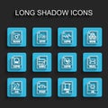 Set line AI file document, PHP, RAW, JS, M3U, EML and MP3 icon. Vector Royalty Free Stock Photo