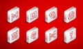 Set line Algorithm, Processor CPU, Artificial intelligence robot, Neural network, Humanoid and icon. Vector Royalty Free Stock Photo