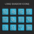 Set line Algorithm, Robot setting, Processor CPU, Funnel filter, Computer api interface, Artificial intelligence robot Royalty Free Stock Photo