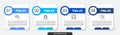 Set line Approximate measurements, Stopwatch, Clock and Radius. Business infographic template. Vector