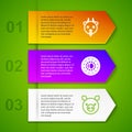 Set line Aries zodiac, Astrology horoscope circle, Pig and Rabbit. Business infographic template. Vector Royalty Free Stock Photo