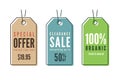 Set of line art sale price tags, banners, stickers, badges, label Royalty Free Stock Photo