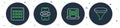 Set line Artificial intelligence AI, Neural network, Binary code and Funnel filter icon. Vector Royalty Free Stock Photo