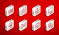 Set line Artificial intelligence robot, Computer api interface, Cloud technology data transfer, monitor, Processor CPU Royalty Free Stock Photo