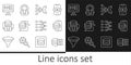 Set line Binary code, Cloud technology data transfer, Neural network, Server, Data, Artificial intelligence robot