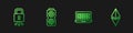 Set line Binary code, Cyber security, Video graphic card and Ethereum ETH. Gradient color icons. Vector Royalty Free Stock Photo