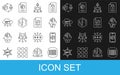 Set line Binary code, Mobile with art store app, NFT Digital crypto, cloud, Ethereum exchange and icon. Vector