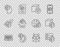 Set line Binary code, NFT blockchain technology, Digital crypto art, and icon. Vector Royalty Free Stock Photo