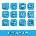 Set line Binary code, NFT Digital crypto art, Video graphic card, and blockchain technology icon. Vector Royalty Free Stock Photo