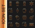 Set line Binary code, NFT growth bar chart, Digital crypto, Cyber security, Ethereum ETH, Video graphic card and