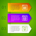 Set line Binary code, Server, Data, Web Hosting and Cloud technology data transfer. Business infographic template Royalty Free Stock Photo