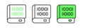 Set line Books about programming icon isolated on white background. Programming language concept. PHP, CSS, XML, HTML Royalty Free Stock Photo