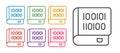 Set line Books about programming icon isolated on white background. Programming language concept. PHP, CSS, XML, HTML Royalty Free Stock Photo