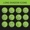 Set line Broken robot, Robot, setting, Electric plug, Error and Mechanical hand icon. Vector Royalty Free Stock Photo