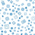 Set line Browser files, Hard disk drive HDD and Processor with CPU on seamless pattern. Vector Royalty Free Stock Photo