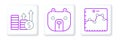Set line Browser with growth graph, Financial and dollar and Bear market icon. Vector Royalty Free Stock Photo
