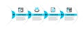 Set line Browser setting, Flowchart, Processor with microcircuits CPU and Software icon. Vector Royalty Free Stock Photo