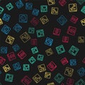 Set line Browser window, Web developer programming code, setting and Online shopping on screen on seamless pattern Royalty Free Stock Photo