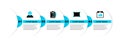 Set line Cargo ship with boxes, Barcode, Verification of delivery list and Placeholder map icon. Vector