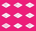 Set line Case of computer, Server, Data, Web Hosting, Computer mouse, SD card, monitor screen, cooler and icon. Vector Royalty Free Stock Photo