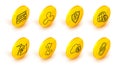 Set line Chain link, Cryptocurrency cloud mining, coin Zcash ZEC, Globe and cryptocurrency Bitcoin, Shield security with