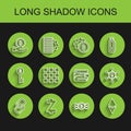Set line Chain link, Cryptocurrency coin Zcash ZEC, Hand holding Bitcoin, bitcoin circle with microchip circuit