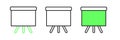 Set line Chalkboard icon isolated on white background. School Blackboard sign. Vector