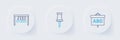 Set line Chalkboard, Push pin and Pendulum icon. Vector