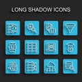 Set line Chat bot, Neural network, Network cloud connection, Server, Graduation cap and icon. Vector Royalty Free Stock Photo