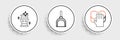 Set line Cleaning service, vase and Dustpan icon. Vector Royalty Free Stock Photo