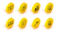 Set line Clipboard with graph chart, Money on hand, Document, Stacks paper money cash, Rocket flying up coins growth
