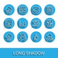 Set line Cloud computing lock, Hierarchy organogram chart, technology data transfer, Data export, analysis, Server, Data Royalty Free Stock Photo