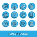 Set line Cloud technology data transfer, Browser window, Loading, Hierarchy organogram chart, Server, Data, Web Hosting Royalty Free Stock Photo
