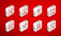 Set line Cloud technology data transfer, Loading window, Computer mouse, Software, Hacker or coder, System bug Royalty Free Stock Photo