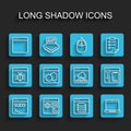Set line Code terminal, Browser setting, window, Server, Data, Web Hosting, Laptop, Software, and Cloud technology data Royalty Free Stock Photo