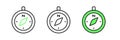 Set line Compass icon isolated on white background. Windrose navigation symbol. Wind rose sign. Vector Royalty Free Stock Photo