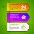 Set line Computer api interface, Chat bot and Artificial intelligence robot. Business infographic template. Vector Royalty Free Stock Photo
