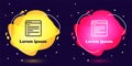 Set line Computer api interface icon isolated on blue background. Application programming interface API technology Royalty Free Stock Photo