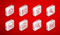 Set line Computer api interface, Server, Data, Graduation cap, Photo retouching, Processor CPU, Neural network and Web Royalty Free Stock Photo