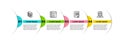 Set line Computer, Browser files, Books about programming and Hacker or coder. Business infographic template. Vector Royalty Free Stock Photo