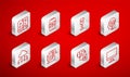 Set line Computer monitor, Artificial intelligence AI, Algorithm, Humanoid robot, Neural network, Server, Data and Royalty Free Stock Photo