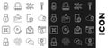 Set line Computer monitor and shield, Secure your site with HTTPS, SSL, Cloud computing lock, Eye scan, Identification Royalty Free Stock Photo