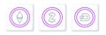 Set line Cryptocurrency coin Dash, Ethereum ETH and Zcash ZEC icon. Vector