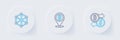 Set line Cryptocurrency exchange, Bitcoin and Blockchain technology icon. Vector