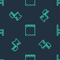 Set line Curtains, Toilet bowl and Chair on seamless pattern. Vector