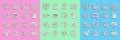 Set line Cyber security, NFT cloud, Digital crypto art, Document and lock, Binary code, Ethereum exchange, Monitor with