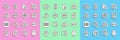 Set line Cyber security, NFT Digital crypto art, Binary code, blockchain technology, and icon. Vector