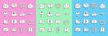 Set line Delete envelope, Envelope, Express, Monitor and, Mail e-mail, box, Outgoing and Upload inbox icon. Vector Royalty Free Stock Photo
