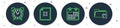Set line Delete file document, Calendar, Alarm clock and folder icon. Vector Royalty Free Stock Photo